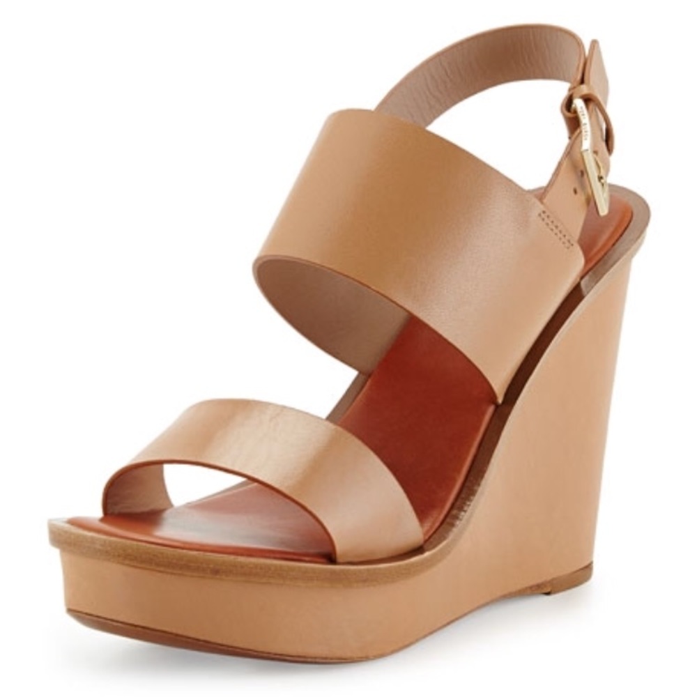 Tory Burch Lexington Leather Wedge Sandal